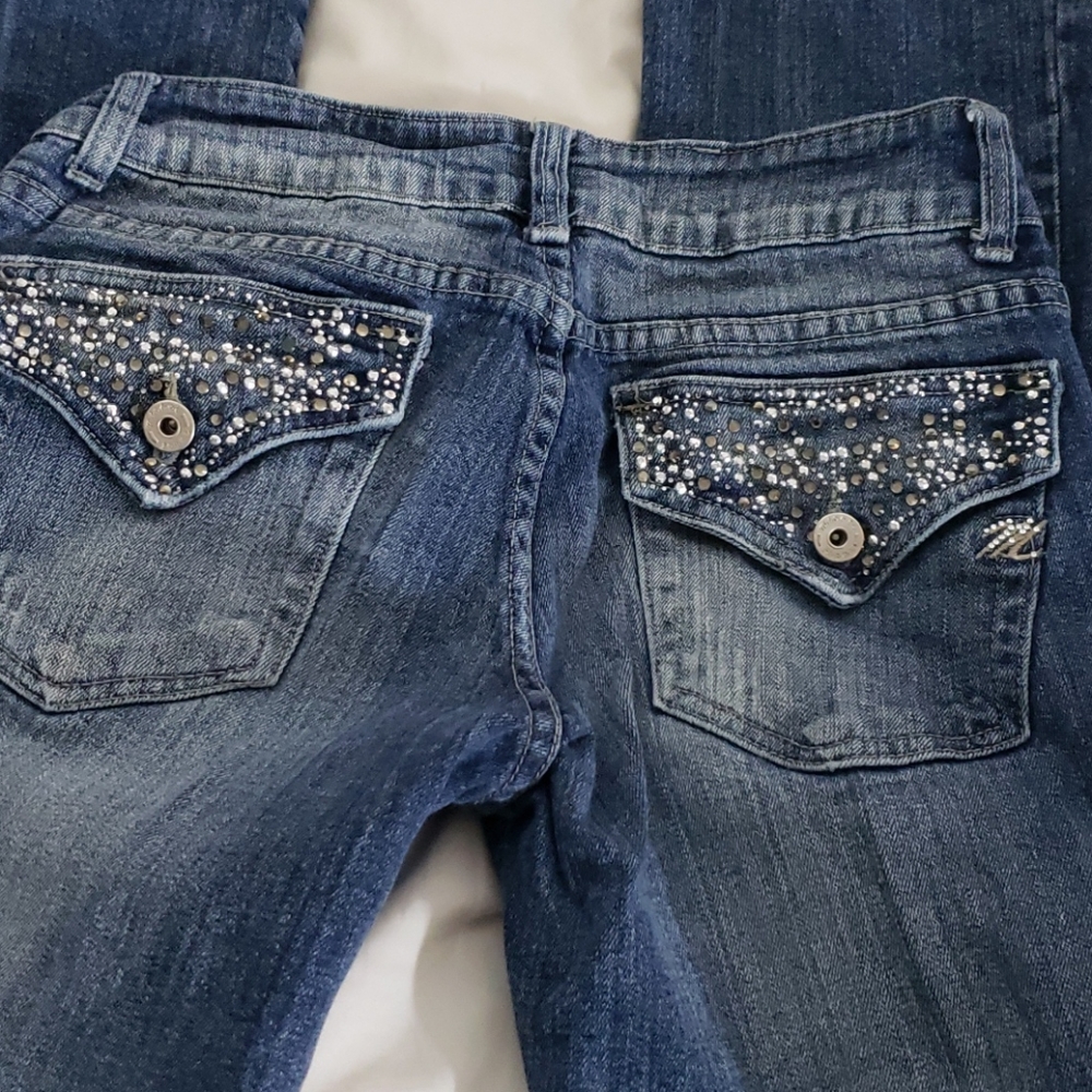 Boot cut blinged jeans